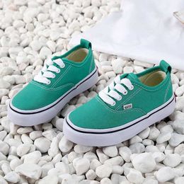 Sneakers Children Kids Solid Colour Leopard Canvas Shoes Baby Girls Boys Street Fashion Casual Shoes Outdoor Sports Sneakers R230810