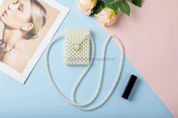 Shoulder Bags 2023 New Network Red Handwoven INS Pearl Bag Women's Crossbody Mini Small Waist Bagstylishhandbagsstore