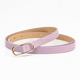 Belts 2023 New Fashion Belt Women Luxury Versatile Dress Jeans Style Thin Type PU Leather Alloy Pin Buckle Belts Summer
