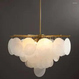 Chandeliers Modern Pendant Lighting For Kitchen Living Room Dining Hanging Lamp Decoration Ceiling Light Glass Pad Home