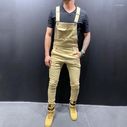 Men's Jeans 2023 Spring Autumn Pocket One Piece Fashion Solid Colour Male Long Casual Pants Clothes For Man