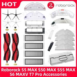 Cleaning Cloths Roborock S5 MAX S50 MAX S55 MAX S6 MAXV HEPA Philtre Side/Main Brush Water Tank Tray Mop Dust Box Vacuum Cleaner Accessories 230810