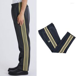 Men's Pants Autumn Summer Needles Men Women Ventilate Outdoor Casual Trousers Butterfly Embroidery AWGE Sweatpants