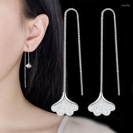 Dangle Earrings 1 Pair Personalized Creative Sweet Ginkgo Leaf Ear Thread Women Korean Edition Bohemian Fashion Wedding Decor Jewelry