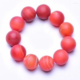 Strand Drop JoursNeige Scrub Red Natural Crystal Bracelet Round Bead Bracelets For Women Men Wrist Stone Jewelry