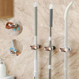 Hooks Mop Rack Punch-free Household Bathroom Multi-functional Traceless Broom Hook Accessories