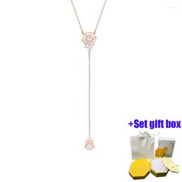 Chains Fashion Charm Rose Gold Y-shaped Spider Web Jewellery Necklace Is Suitable For Beautiful Women Free Of Freight
