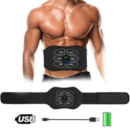 Core Abdominal Trainers EMS Muscle Stimulation Belt Vibration ABS Stimulator Abdominal Trainer Exerciser Slimming Belts Home Gym Fitness Equiment 230811