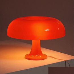 Decorative Objects Figurines Vintage Mushroom Italian Nessino Nesso Table S For Bedroom Living Room Home Decor Led Lamp 220706 Dro Dhvud