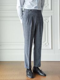 Men's Suits 2023 Men Spring Autumn Fashion Formal Office Suit Trouser Business Casual Straight Pants Male Social Pantalones Hombre P189