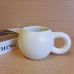 Mugs Big Ear Fat Coffee Cups Ceramic Planet Shape Matte Color For Breakfast Milk Juice Tea Handle Cup Microwave Safe