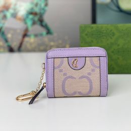 Ophidia Women Luxurys Designers Wallets Handbag Classic Embossed Flower Bag Ladies Double Buckle Travel Wallet Zippy Coin Purse With Box 11cm 726503