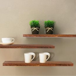 Decorative Objects Figurines Floating Shelves Rustic Wood Wall Shelf Home Storage Rack Wall Mounted Shelves Home Decorative Display Rack Display Stands 230810