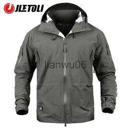 Men's Jackets JLETOLI Waterproof Jacket Windbreaker Winter Outdoor Hiking Jacket Men Women Coat Windproof Hard Shell Jacket Tactics Clothes J230811