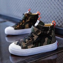 Sneakers Children High Top Camouflage Canvas Shoes Baby Girls Kids Boys Gym Games Street Casual Shoes Outdoor Sports R230810