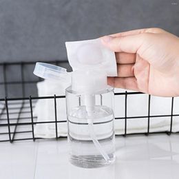 Storage Bottles 200ml/100ml Push Down Pump Dispenser Transparent Refillable Clear Cosmetic Container For Nail Remover Makeup Water Packaging