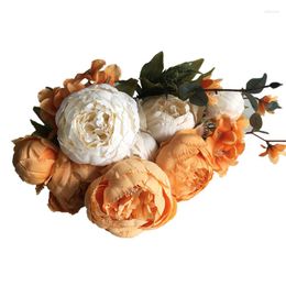 Decorative Flowers Flower Diy Bonsai Perenial Rare Gardon-Plant Double Peony Home Decoration Dried Artificial Rose Wedding Party