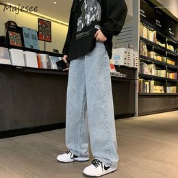 Men's Jeans Retro Men Washed S-3XL Trousers Denim Teens Simply Cool All-match Handsome Leisure Streetwear Kpop Stylish Dynamic Autumn