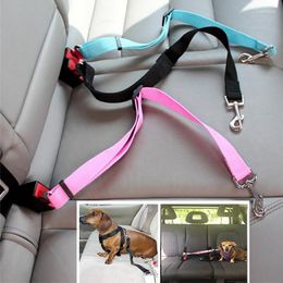 Dog Apparel Universal Animal Pet Seatbelt Harness Leash Clip Car Belt Security Keep Safe When Drives Nylon Seat
