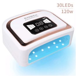 Nail Dryers 30LEDs Nail Lamp Built-in Battery Rechargeable Fast Drying Nail Gel Polish With 3 Timer Setting UV LED Nail Dryer For Home Use 230810