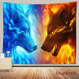 Tapestries Living Room Wall Cloth Lion King Wolf Background Cloth Wall Tapestry Aesthetics Animal Tapestry Wall Hanging Tapestry