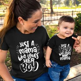 Family Matching Outfits Funny Mother and Son Family Matching Outfits Summer Cotton Mommy and Me Kids Tshirts Tees Baby Boy Mother's Day Gifts