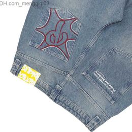 Men's Jeans Y2k Gothic Luggage Jeans Men's 2023 Hot New Harajuku Hip Hop Fashion Punk Rock Street Wide Leg Trousers Street Clothing Z230814