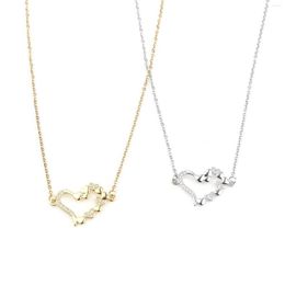 Pendant Necklaces Valentine's Day Link Cable Chain Findings Necklace Stainless Steel Heart Shape Gifts For Lover 1 Piece