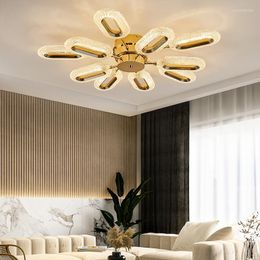 Chandeliers Post-modern LED Crystal Chandelier Flower Ceiling Lamp Dining Room Villa Study Balcony Attic Corridor Home Decoration Lamps