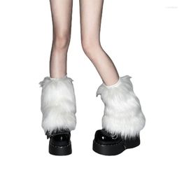 Women Socks Slimming Sweet Cool Foot Sock Long Fur Bunching Autumn And Winter Imitation Leg Warmer Warm