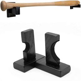 Sweatband Baseball Bat Display Case Holder Wall Mount Horizontal Rack Brackets Hanger Solid Wood Protect Hidden Screws 230811