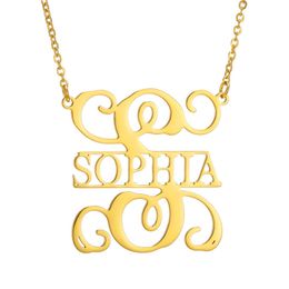 Collane a pendente Nome personalizzato Lettera Collana Fashion Personalizzata Gold Choker Nome regala 230811