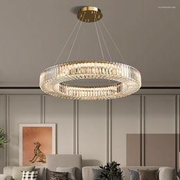 Chandeliers Luxury Diamond Crystal Chandelier Modern LED Hanging Lamps Gold Metal Lighting Fixture For Living Room Bedroom Dining Kitchen