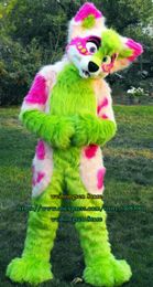 High Quality Husky Dog Fox Wolf Mascot Clothing Fur Adult Cartoon Set Birthday Party Advertising Game Christmas Gift 186