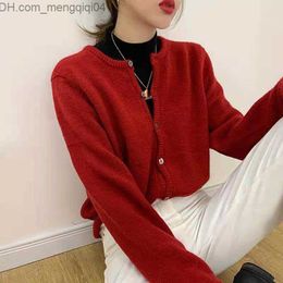 Women's Sweaters 2022 New Solid Color Sweater Cardigan Women's Korean Single Chest Outer Wear Cardigan Women's Long Sleeve Knitted Parachute Top Z230811