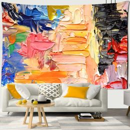 Tapestries Customizable Tapestry 3D Home Decor Living Room Background Wall Rug Cloth Hippie Blanket Abstract Oil Painting Wall Hanging