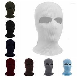 Berets Motorcycle Warming Mask Winter Warm Ski Riding 3 Hole Balaclava Hat Cover Full Face Outdoor Hiking Windproof