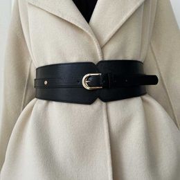 Belts Designer's new high-quality splicing elastic waist band waist black brown fashion trend woolen windbreaker dress waist seal