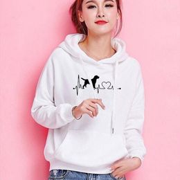 Women's Hoodies Drop Fashion DOG MOM Print Kawaii Sweatshirts Women Tops Clothings Corduroy Frauen Funny Pullovers