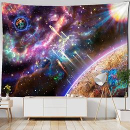 Tapestries Customizable Blue Starry Sky Cosmic Space Tapestry Wall Hanging Large Tapestry Mysterious Star Dormitory
