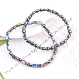 Charm Bracelets Sell Black Gallstone Anklet Colourful Unisex Magnetic Beads Bracelet Drop For Women Men