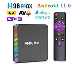 H96 Max W2 Amlogic S905X4 Smart TV Box Android 11 4K 3D 4GB 64G 16GB 32GB WiIFI-6 BT5.0 AV1 Media Player Set Top Box