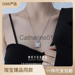 Pendant Necklaces Irregular pendant made of titanium steel material non fading necklace ins cool and niche design necklace Jewellery J230811