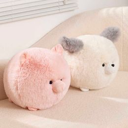 Stuffed Plush Animals 30CM Fat Round Animals Plump Pink Pig White Dog Plush Toys Soft Huggable Doll Boys Birthday Gift For Girl