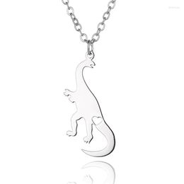 Pendant Necklaces Wholesale Trendy Dinosaur Stainless Steel Necklace Heart Women Fashion Jewellery Gift