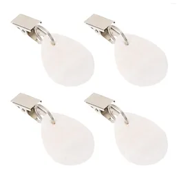 Table Cloth 4 Pcs Tablecloth Pendant Holders Hanger Clip Transparent Protector Skirt Goblincore Room Decor Simple Weights Windproof Home