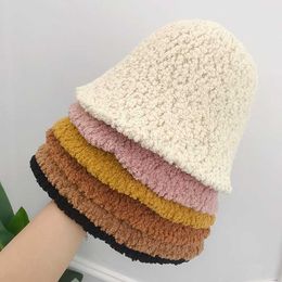 Wide Brim Hats Bucket Hats Autumn and Winter New Style Fisherman Hat Women new Style All-Matching Retro Student Age-Reducing Basin Hat Fashion