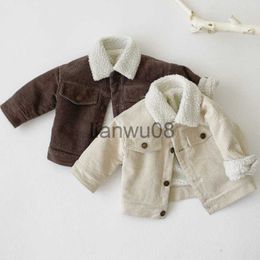 Jackets Newborn Baby Girl Boy Corduroy Jacket Infant Toddler Child Coat Autumn Spring Winter Warm Thick Kid Outwear Baby Clothes 03Y x0811
