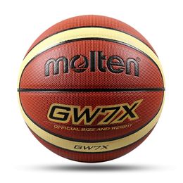 Balls Molten Basketball Ball Official Size765 PU Material High Quality Outdoor Indoor Match Training basketbol topu 230811