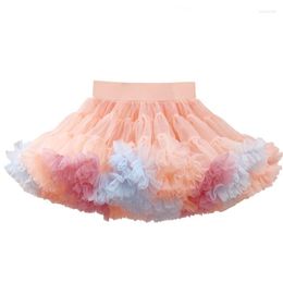 Skirts Tutu Skirt Girls Comfortable Cute Puffy Princess Mesh Performance Dress Lolita Cake Wedding Flower Children's